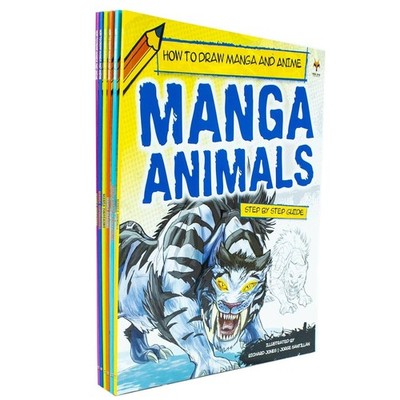 How To Draw Manga and Anime Series Step By Step Guide For Beginners 6 Books Set