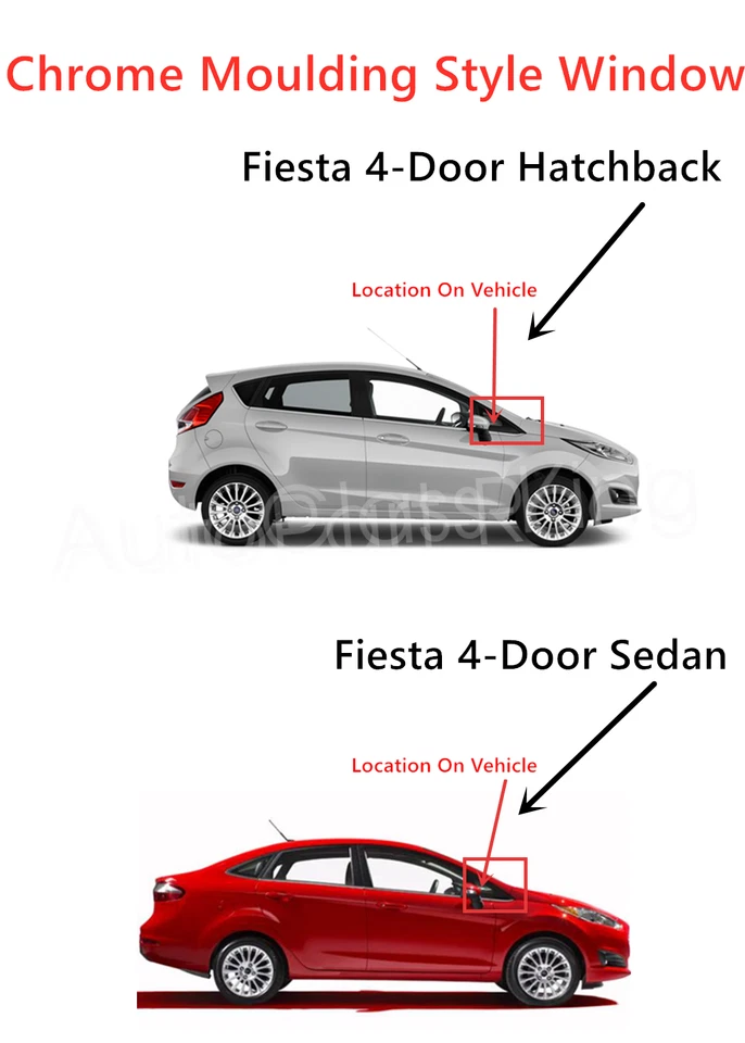 Fits 2011-2019 Ford Fiesta Passenger Right Side Front Vent Window Glass Black - Imagem 2 de 3