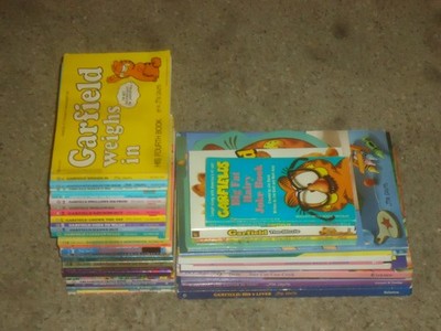 Lot 41 Garfield 40 Books 1 DVD Jim Davis Comics Strip Treasuries Pet Force Humor