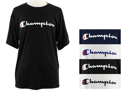 #ad Champion Script Logo Graphic Tee Cotton Shirt Free Shipping US $8.99