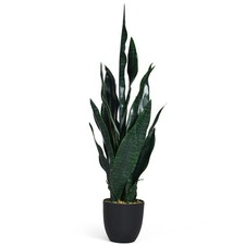 35.5" Artificial Snake Plant Indoor Outdoor Fake Sansevieria Faux Agave