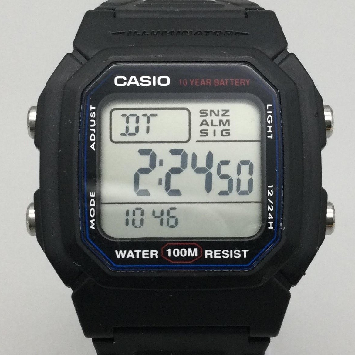 Casio 3240 W-800H Mens Watch 37mm Black Digital Day Date  display picture 1