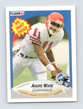1990 Fleer #103 Andre Ware Detroit Lions Rookie Card NFL Draft Choice