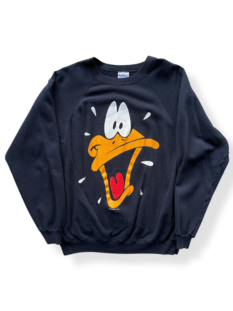 Vintage Daffy Duck Face Sweatshirt