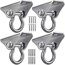 1000 Lb. Capacity Stainless Steel 180 Swing Hooks for Hammock, Porch, Yoga, Punc