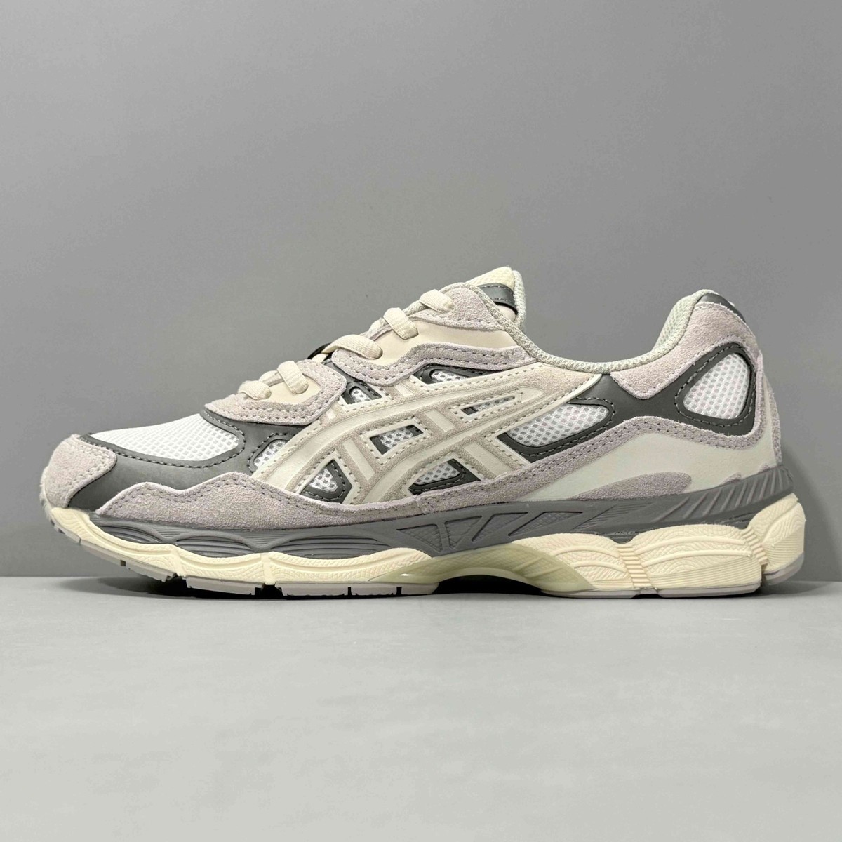 Size 10 - ASICS Gel NYC Cream Oyster Grey for sale online | eBay