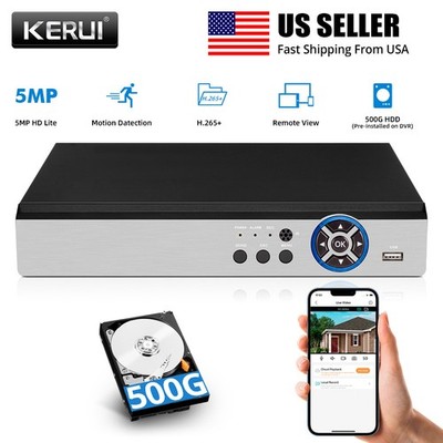 KERUI Universal 4/6/8/16CH Security DVR Recorder For Surveillance Camera+500GHDD