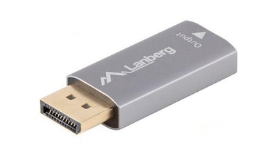 5904006742290 AD-DP-HD-01 Adapter DisplayPort wtyk,HDMI gniazdo aluminium srebrn