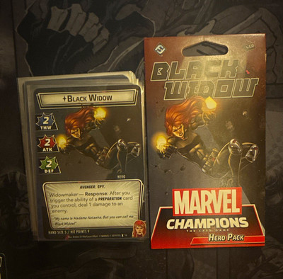Marvel Champions Black Widow Hero Pack SLEEVED MINT COMPLETE