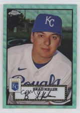 2021 Topps Chrome Platinum Anniversary Aqua Wave Refractor Brad Keller #268 a2v