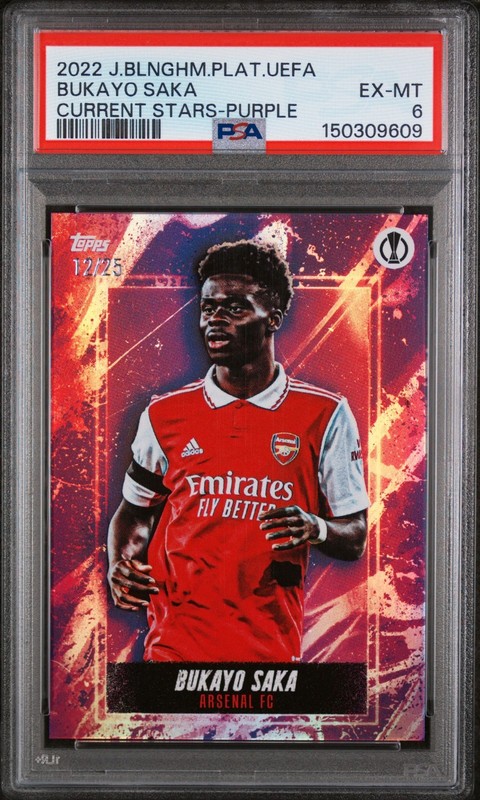 2022 BUKAYO SAKA CURRENT STARS PURPLE /25 UCC UEFA EUROPA LEAGUE Jude Bellingham