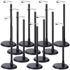 Yaocom 12 Pcs Adjustable Doll Stand Holder for 14 to 18 Inch, Black