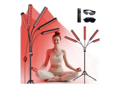 Red Light Therapy for Face Body Red Light Infrared Light Therapy Lamp with Stand