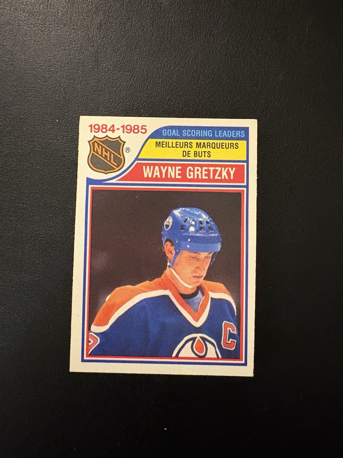 1985 OPC #257 WAYNE GRETZKY GOALS LEADERS SHARP NM/MT