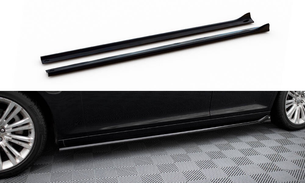 Rajouts des bas de caisse Maxton pour Chrysler 300 Mk2 en ABS noir