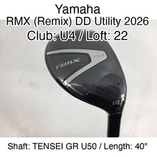 Yamaha RMX Remix DD Utility 2026 U4 Hybrid 22 40" TENSEI GR U50 Stiff Right-H