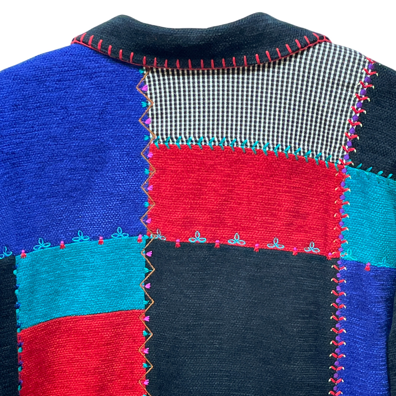 Koret Embroidered Patchwork Gingham Button Front … - image 5