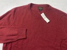 J.Crew NWT Cashmere crewneck sweater Red Mens Medium BE895 Pullover Jumper