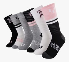 MESSI Collection Mens Cushioned Crew Socks Sz 6-12, 6 Pairs