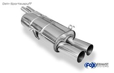 Fox Edelstahl Sportauspuff BMW 5er E34 540i 2x76mm rund