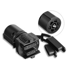 Trailer Plug Adapter 7 Way Round to 4 and 5 Flat Blade Trailer Connector Plug,7