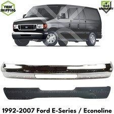 Front Bumper Chrome & Valance Kit For 1992-2007 Ford E-150 E-Series / Econoline