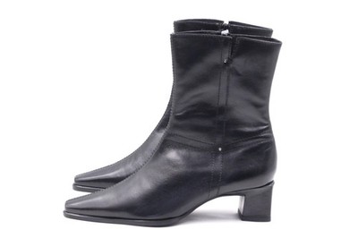 PETER KAISER Ladies Ankle Boots EUR 36.5 UK 3.5 Black Genuine Leather NEW