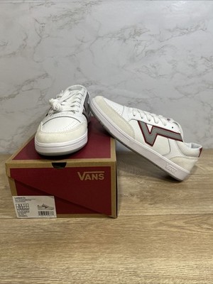Vans Lowland CC Sport True White/Red/Mid Grey Shoes VN000BWBWRQ Sz 8.5 NIB