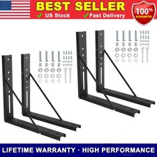 17"x17" Tool Box Mounting Brackets For Underbody Truck Bed RV Toolbox 4Pcs Black