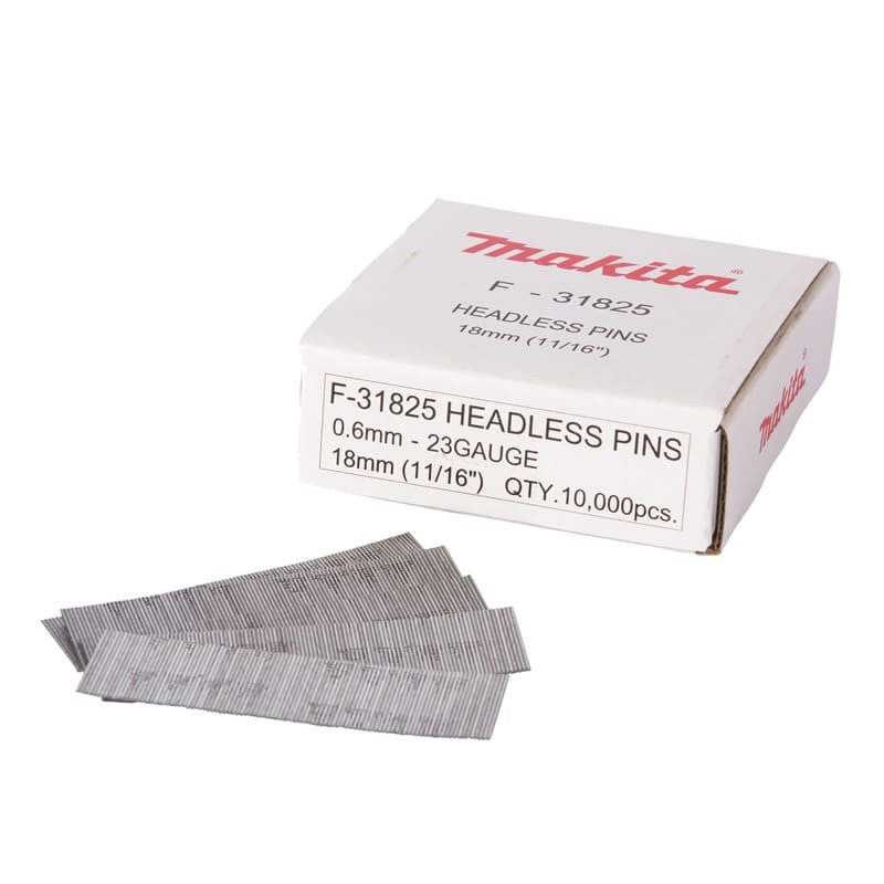 Clous sans tête 18mm pour cloueur Makita DPT351 et BPT350 en acier galvanisé