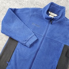 Columbia Youth Blue/Black Fleece Jacket Full Zip Size 10/12 Youth