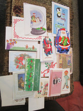 Christmas:   Large Lot Of Vintage Cards With ...