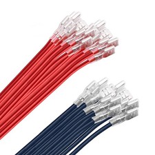 30pcs 4.8mm Spade Crimp Terminal, Female Electrical Insulated Terminals with