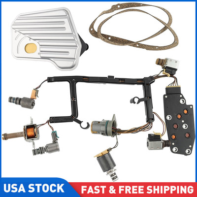 9pcs 4L60E 4L65E FOR GM EPC Shift Transmission Solenoid Kit W/Harness 03-07