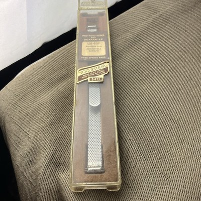 NOS Vintage Vogue strap  Silver TONE WATCH BAND LM-44W Gate Hook Ends Regular