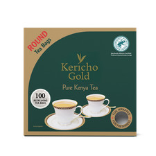 KENYA KERICHO 100 UNIT ROUND TEA BAGS PACK OF 10 BOX 