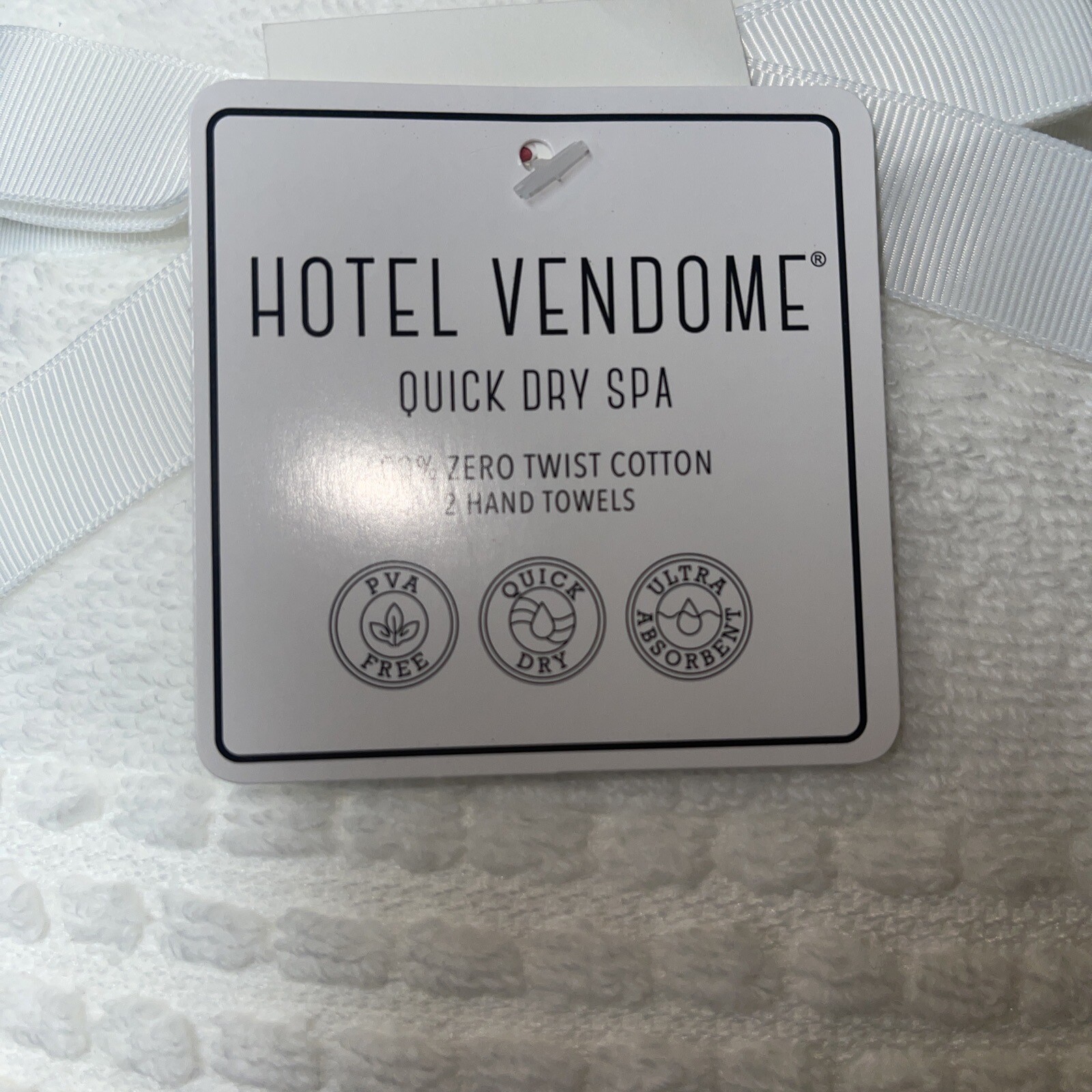 Hotel Vendome Quick Dry Spa 100 Zero Twist Cotton Solucell 2 Pack Hand
