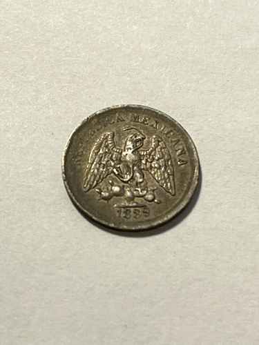 1889-Zs Z Mexico Silver 5 Centavos VF #18726 - Picture 2 of 2