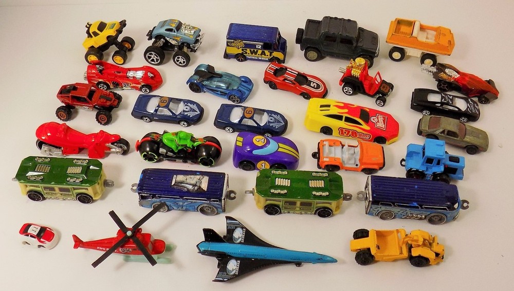 TOY Cars Mixed Lot 29 PCS COLLECTIBLE GIFT HELICOPTER MOTORCYCLE RACE CAR TRUCKS