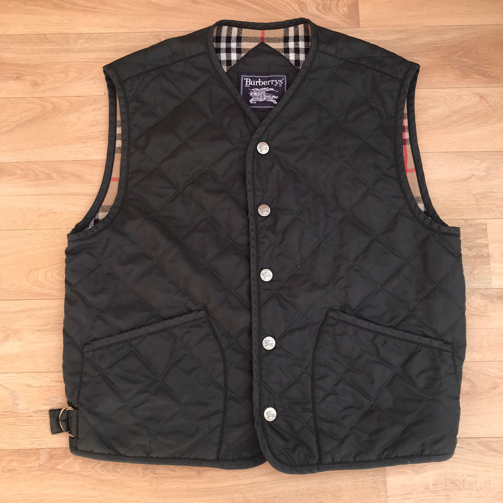 waistcoat quilted Gilet Wool vest lined 