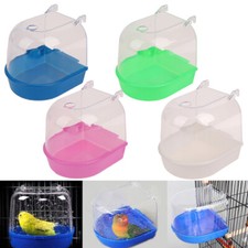Pet Bird Bathtub Hanging Parrot Bathtub Bird Cage Accessories Bath Shower B G XT