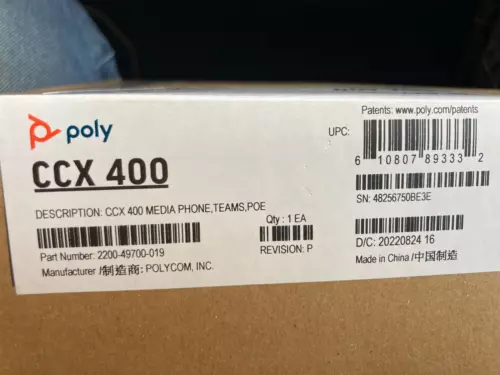 NEW BOXED POLY CCX 400 BUSINESS MEDIA PHONE (INC VAT)