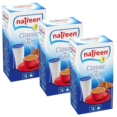 Natreen Classic Fine Cute 3x 500 Tabs Sweetener Tablets Each for