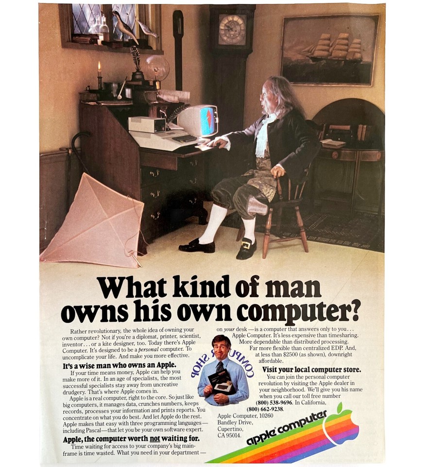 Apple Computer 1979 Advertisement Vintage Ben Franklin Electronics ...