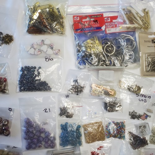 5lbs Jewelry Making Lot Glass + Stone Beads, Crystals, Bead Strands, Charms, Etc - Picture 7 of 23