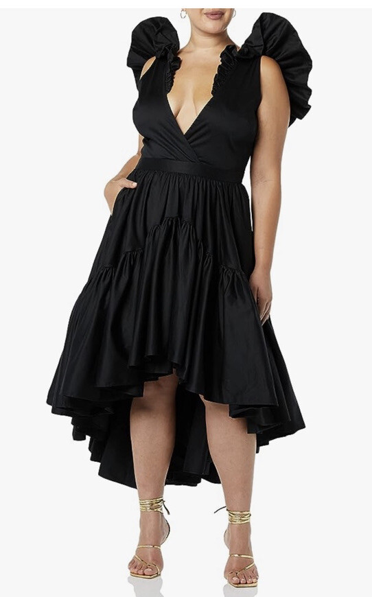 high low dress cutting Full umbrella high low dress easy cutting and stitching