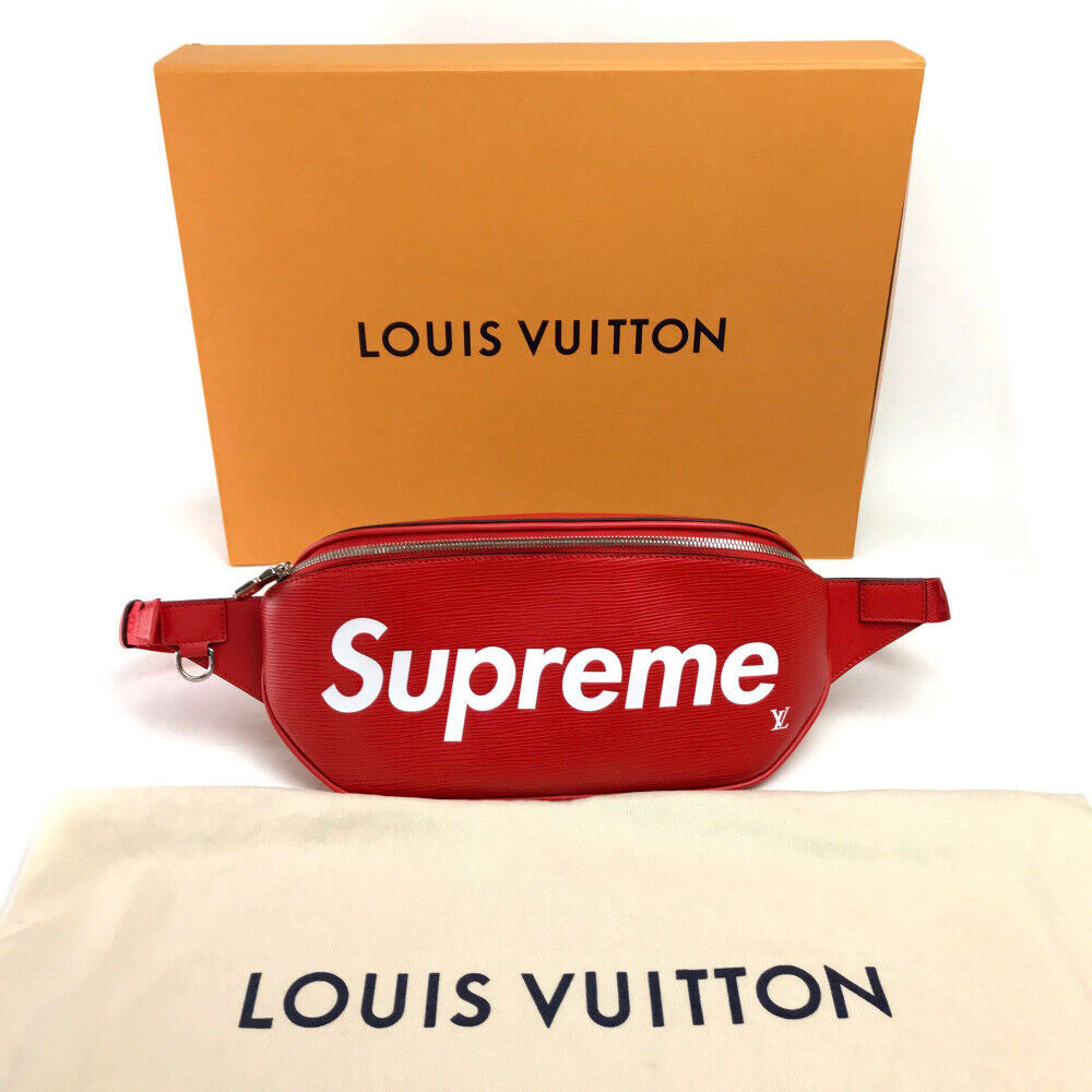 Louis Vuitton x Supreme LV X Supreme Red Epi Bumbag 3lk310s