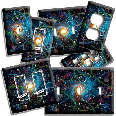 BIG BANG ATOMS CLUSTERS SPACE GALAXY LIGHT SWITCH OUTLET WALL PLATES ROOM DECOR