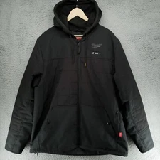 Milwaukee M12 Heated Gear Jacket Black Mens XL Hoodie Hooded W/ Battery
