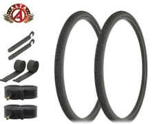 ALTA Bicycle 26"x 1-3/8" Black CROSS RANGER (2) Bike 26" Tires,Tube,Lever,Strips